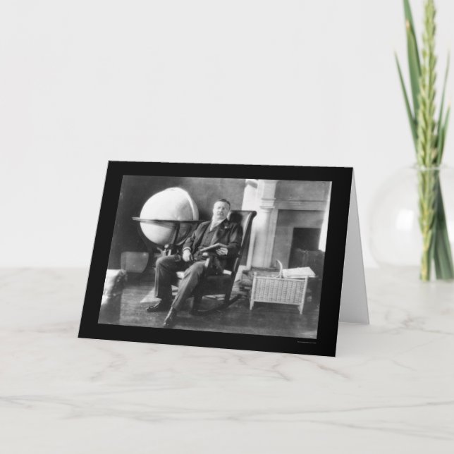 Cartão Teddy Roosevelt no Repose 1908 (Frente)