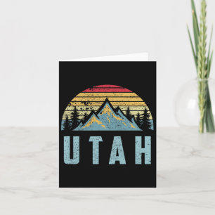 Cartão Tee De Utah - Montanhas De Vintage Retro A Caminha