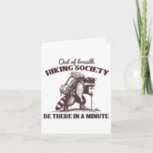 Cartão Tee Raccoon Caminhando Na Sociedade Fora Do Ar