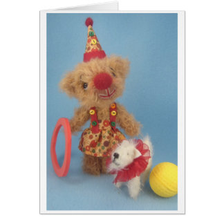 Cartão Teehee & seu cão, pipoca