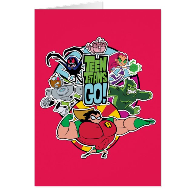 Cartão Teen Titans Go! | Gráfico do grupo de equipes (Frente)