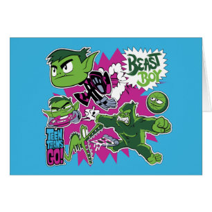 Cartão Teen Titans Go!   Manchas de animais