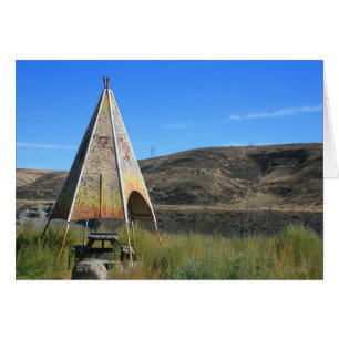 Cartão Teepee em Washington oriental