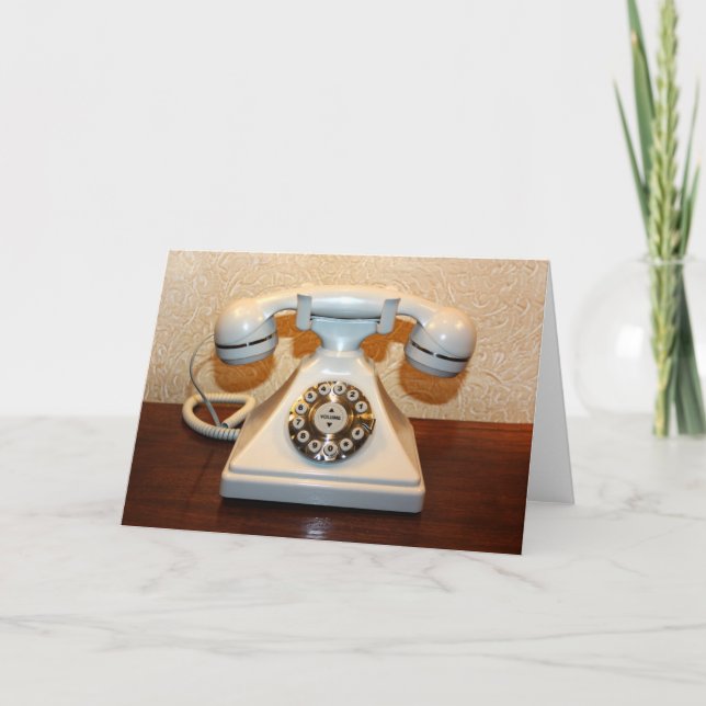 Cartão Telefone Branco Discado Vintage Antigo (Frente)