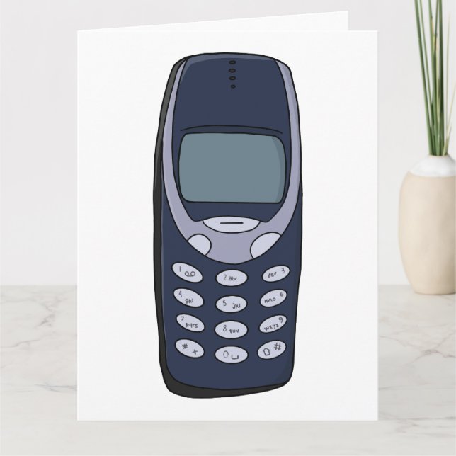 Cartão Telefone celular Vintage (Frente)