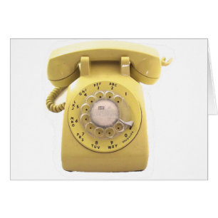 Cartão Telefone Rotativo Amarelo