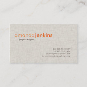 Cartão telefónico de linho simples