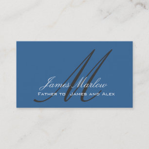 Cartão telefónico elegante do pai do azul de aço