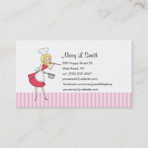 Cartão telefónico pessoal do cozinheiro chefe
