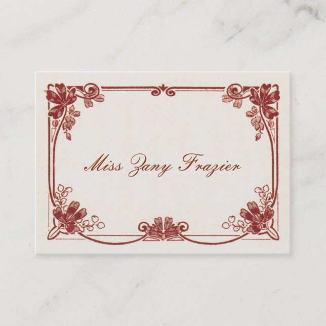 Cartão telefónico social francês de Edwardian (Frente)