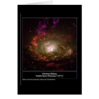 Cartão Telescópio Circinus Galaxy Hubble