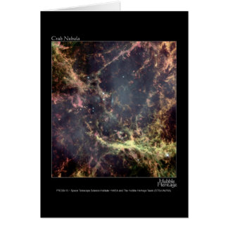 Cartão Telescópio Crab Nebula Hubble