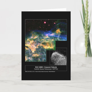 Cartão Telescópio crescente de Hubble da nebulosa 6888
