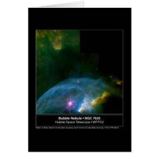 Cartão Telescópio de Hubble da nebulosa 7635 da bolha