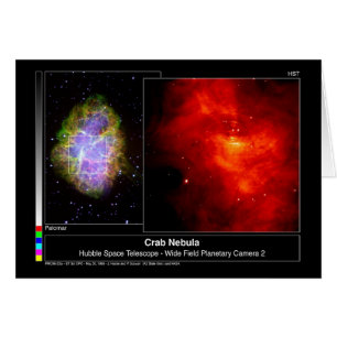 Cartão Telescópio de Hubble da nebulosa de caranguejo