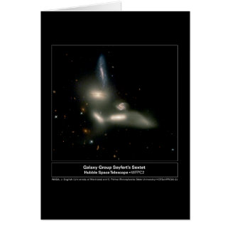 Cartão Telescópio de Sextet Hubble do grupo da galáxia