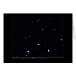 Cartão Telescópio distante de Hubble das galáxias