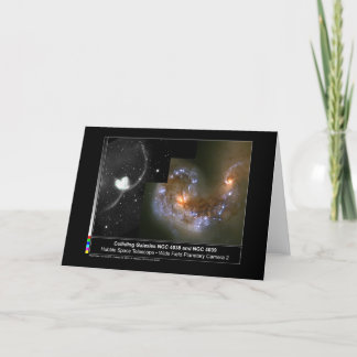Cartão Telescópio do Hubble de Galáxias de Colisão