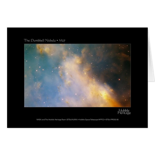 Cartão Telescópio Hubble Dumbell Nebula M27 (Frente Horizontal)
