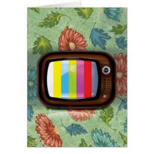 Cartão Televisão CRT Vintage