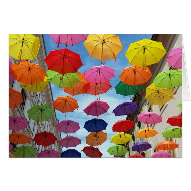 Cartão Telhado de guarda-chuvas (Frente Horizontal)