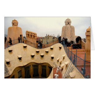 Cartão telhado de Pedrera do La de g/nc Barcelona Gaudi
