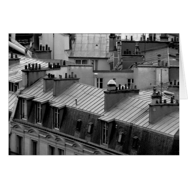 Cartão Telhados de Paris (Frente Horizontal)