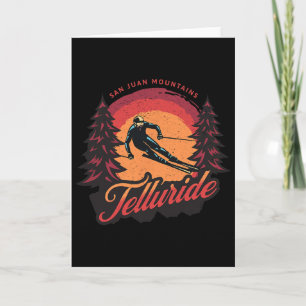 Cartão Telluride Colorado Montanhas San Juan Neve Esquian