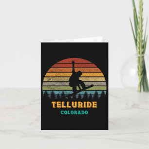 Cartão Telluride Colorado Vintage Sunset Snowboard Sno