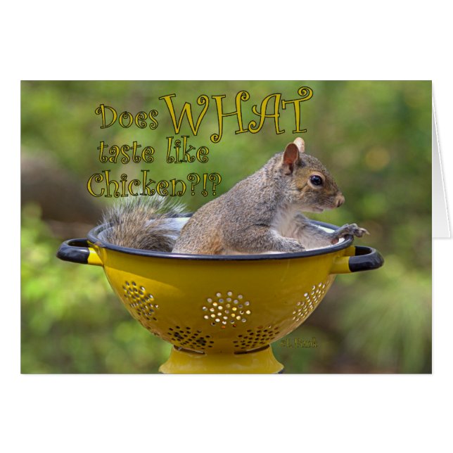 Cartão Tem gosto de frango (Frente Horizontal)