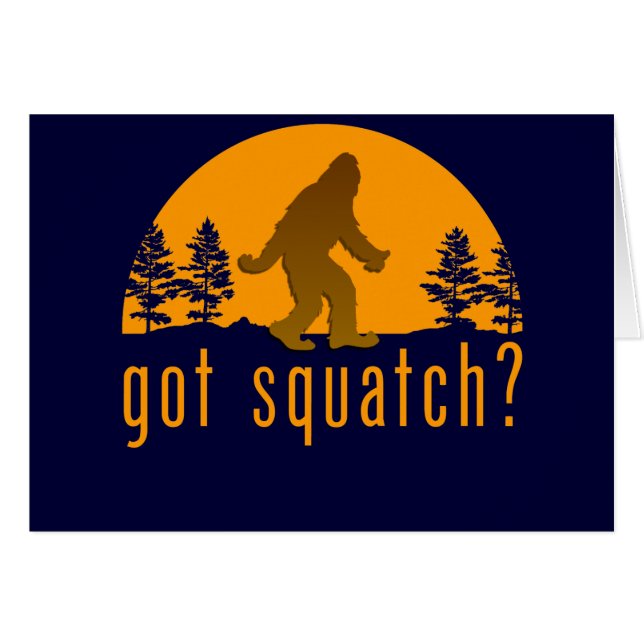 Cartão Tem o Squatch? (Frente Horizontal)
