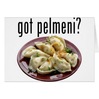 Cartão Tem pelmeni? П е ь м е н и е с л т ь.