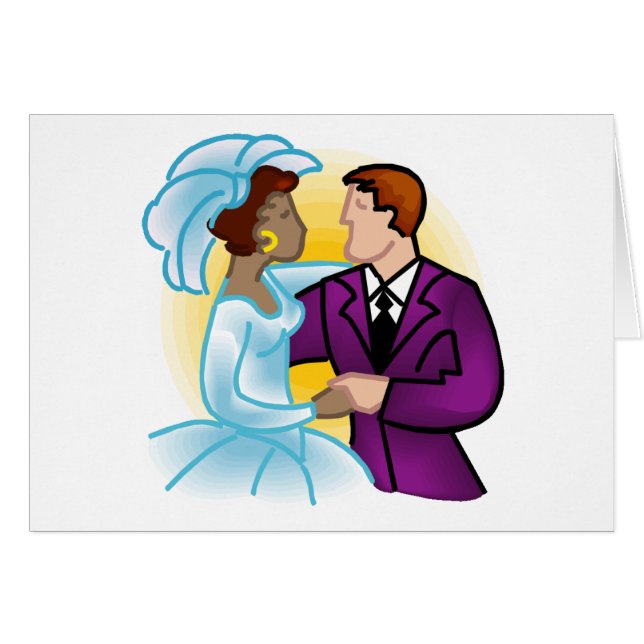 Cartão Tema 49 do casamento (Frente Horizontal)