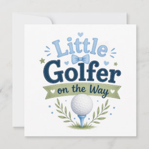 Cartão Tema Bebê Menino Golfe