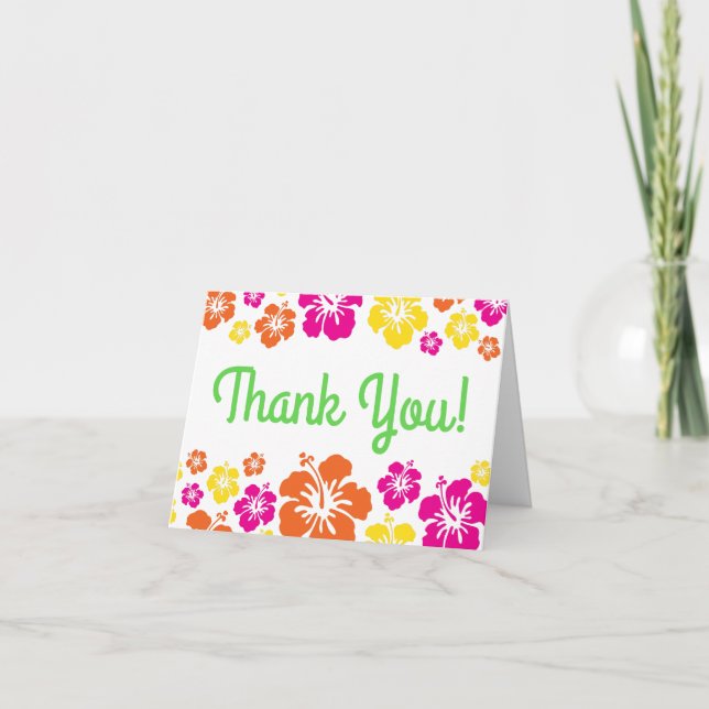 Cartão Tema da Festa primeiro aniversario do Havaí, Cute (Frente)