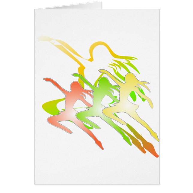 Cartão Tema das senhoras da dança (Frente)