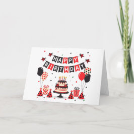 Cartão Tema de aniversário lindo da joaninha