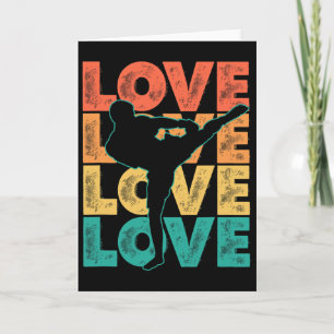Cartão Tema de design gráfico de palavra de amor retro Mu