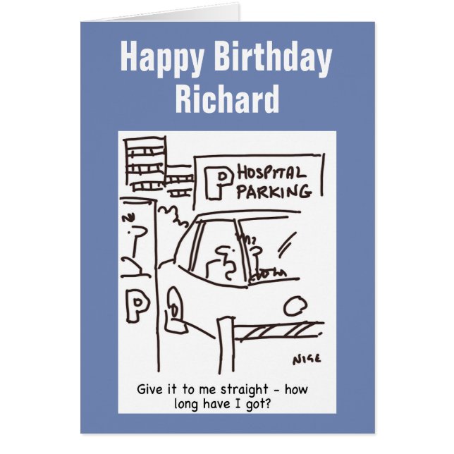 Cartão Tema de estacionamento do carro hospitalar (Frente)