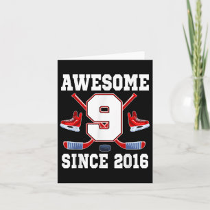 Cartão Tema De Hóquei No Gelo De Noivado De 9 Anos Incrív