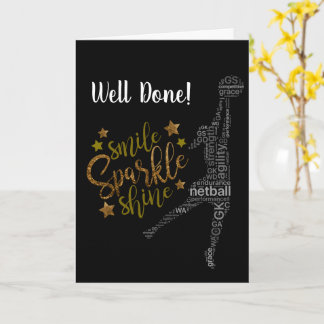 Cartão Tema de jogador personalizado Netball Bem Feito