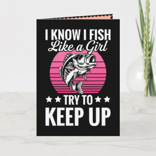 Cartão Tema de pesca engraçado 