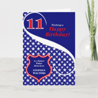 Tema de Polícia de Aniversário 11 com Nome