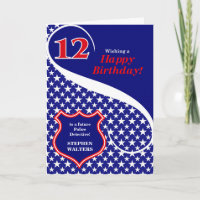 Tema de Polícia de Aniversário 12 com Nome