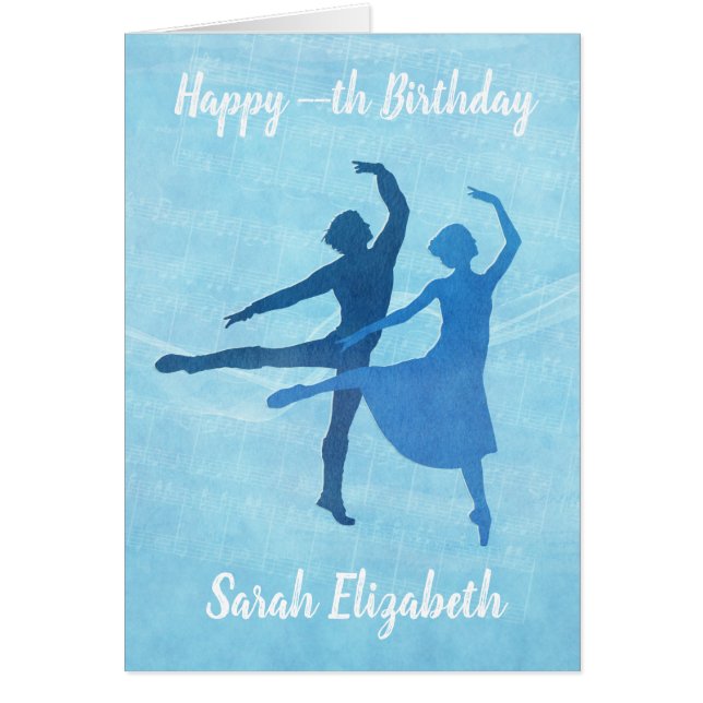 Cartão Tema do balé Romeu e Dançarinos Julieta (Frente)