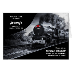 Cartão Tema Do Comboio Ferroviário Do Partido Da Reforma,