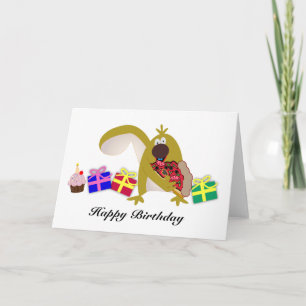 Cartão Temas do aniversário de criança: 041 Esquilo