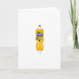 Cartão temático de bebida laranja divertido