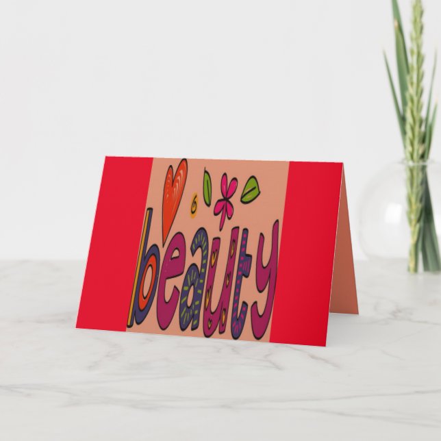 Cartão temático de beleza para todas as ocasiões (Frente)