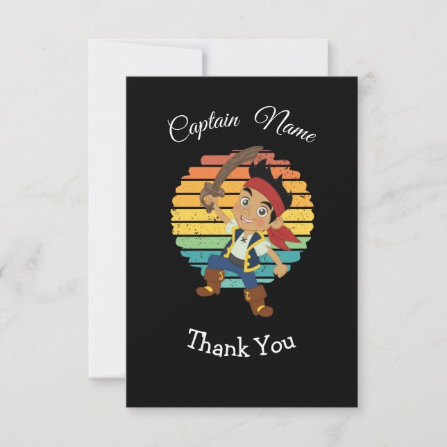 Cartão Temático Pirata (Frente)